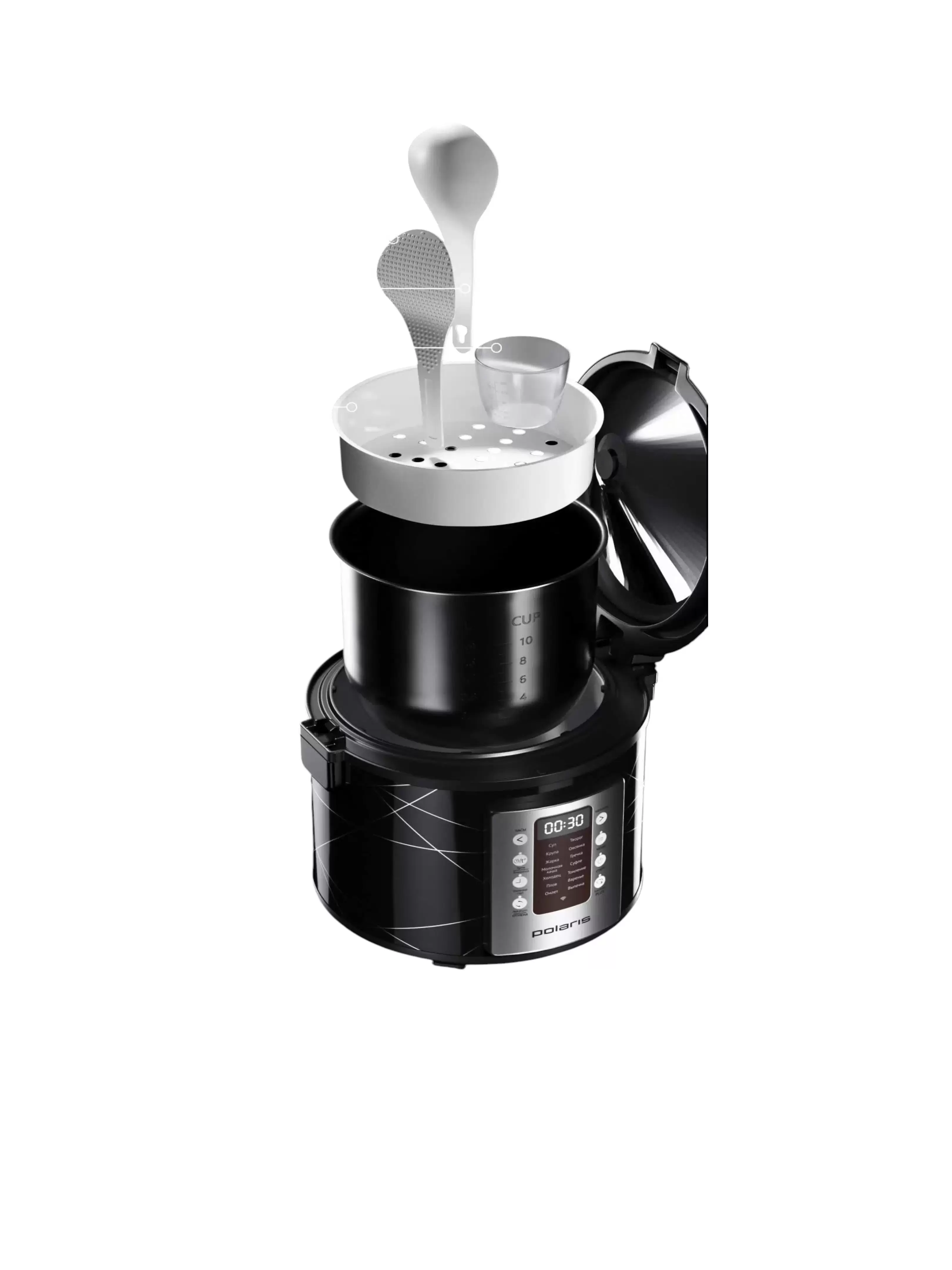 Мультиварка Polaris PMC 5020 Wi-Fi IQ Home (5 л / 750 Вт / 45 программ / поддержание тепла, отложенный старт / управление со смартфона)-4