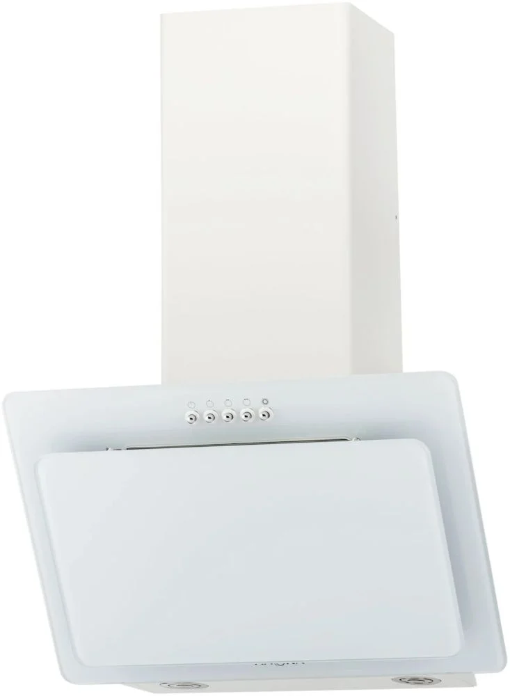 Вытяжка наклонная KRONA Liva 500 white PB (715 м³/ч / 60 Вт / LED освещение 2x1 Вт / ширина - 49.6 см / белое стекло)-0