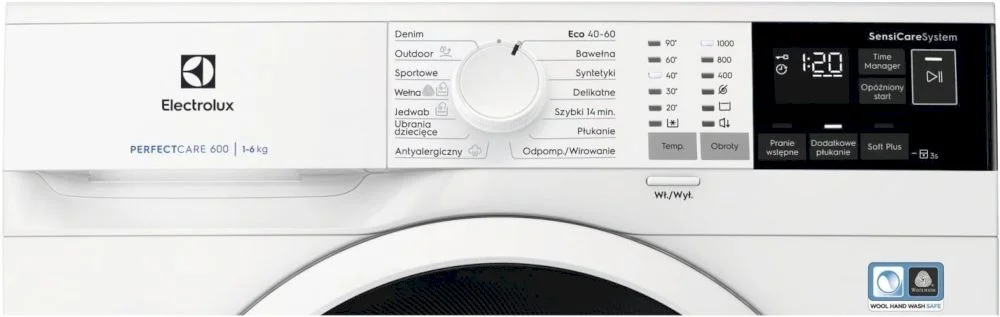 Стиральная машина Electrolux EW6SN406WP (SensiCare 600 / 37.8-41,1см / 6кг / 1000об / пар / TimeManager / SoftPlus / А+++)-1