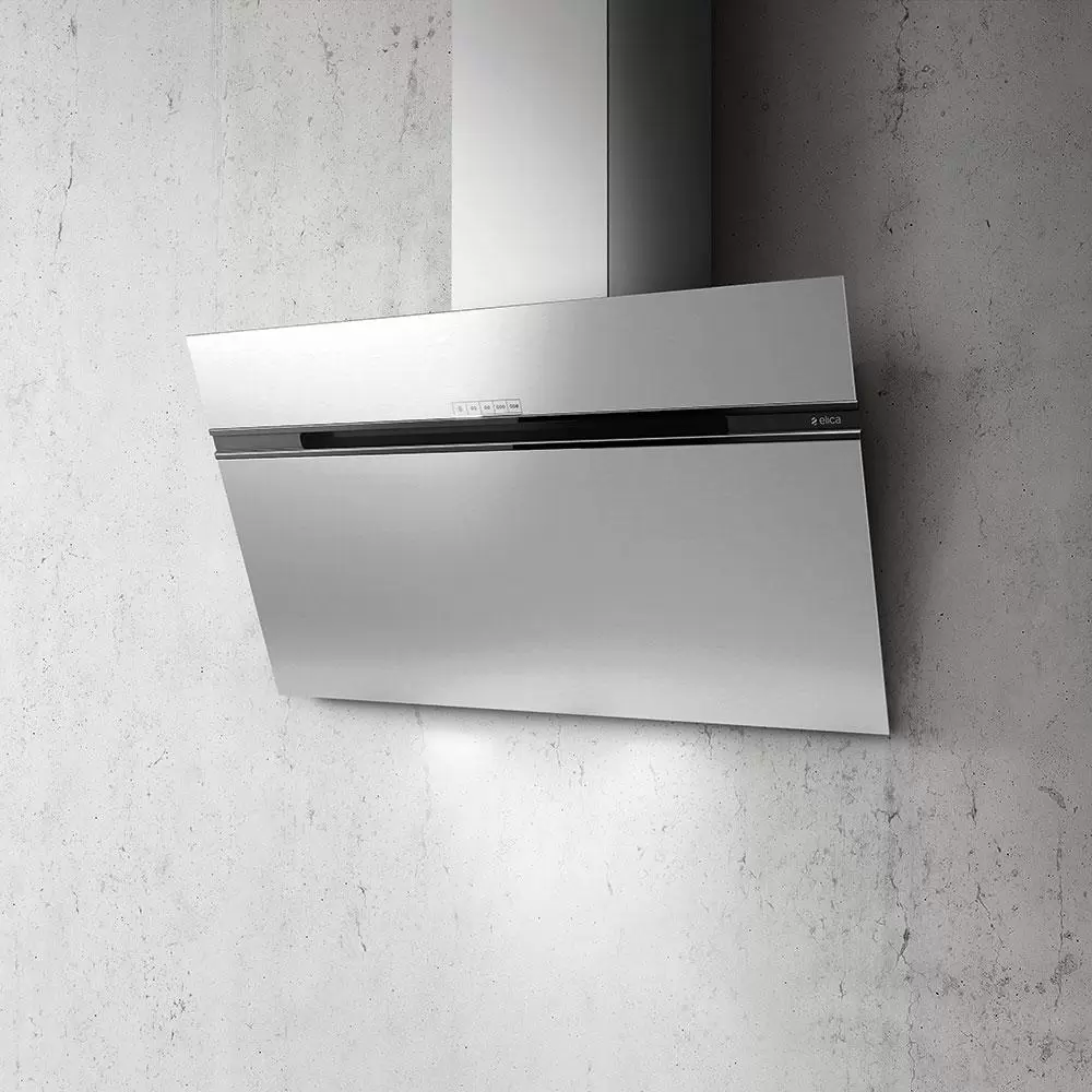 Вытяжка наклонная Elica Stripe IX/A/90/LX (1200 м³/ч / 265 Вт / LED освещение 2x2.5 Вт / ширина - 89.8 см / нерж.)-0