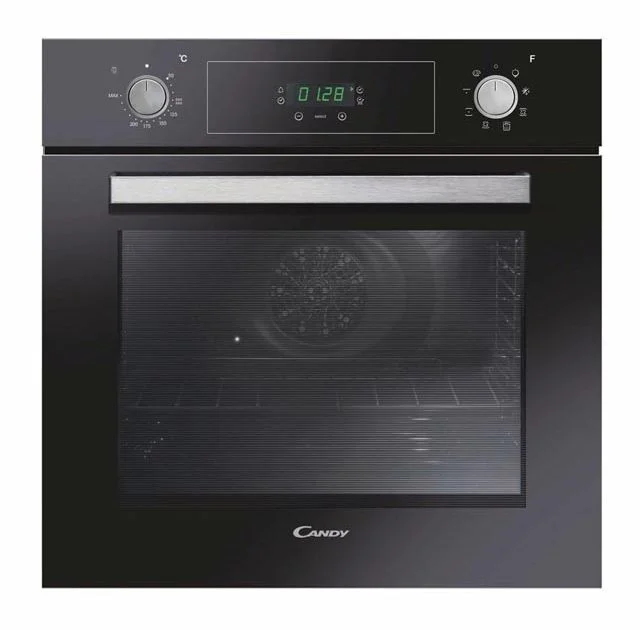 Духовой шкаф Candy FCP605NXL/E (Timeless / 65 л / до 250 °C / Чёрный, стекло / Aquactiva / Гриль / Рельефные направляющие / A+)-0