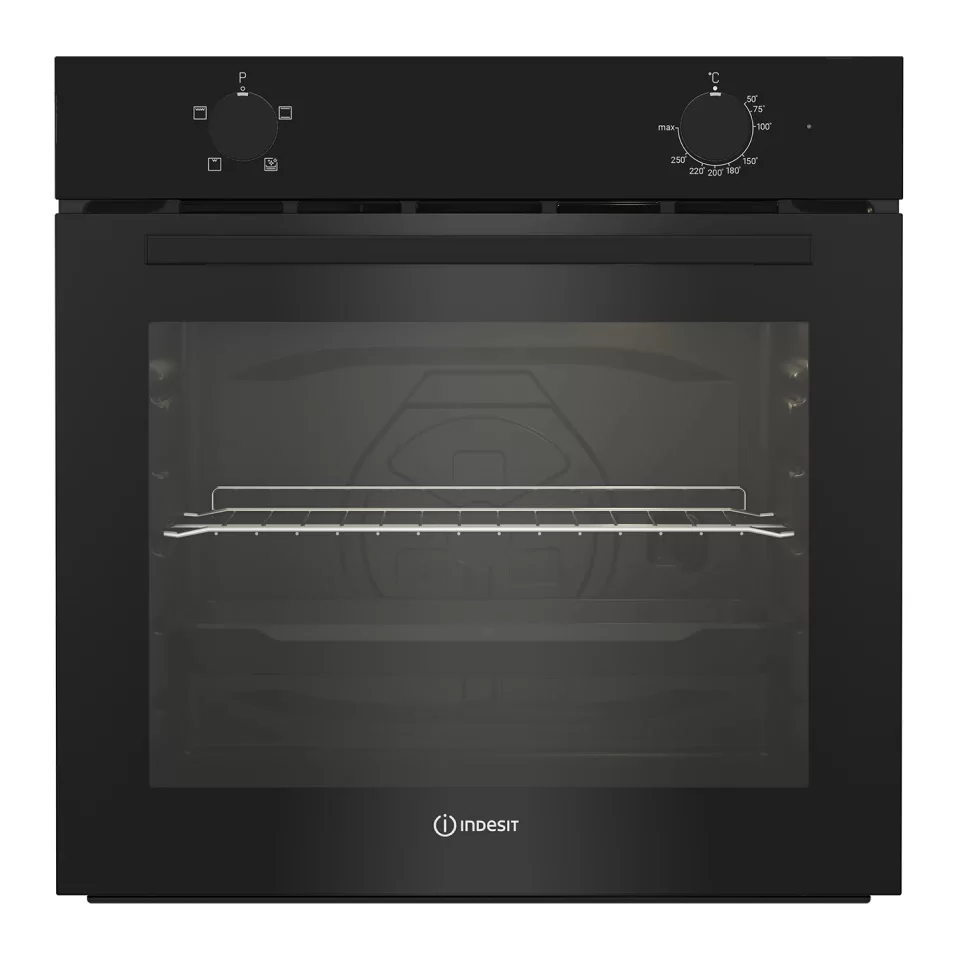 Духовой шкаф Indesit IFE 2420 BL (72 л / до 280 °C / Чёрный / Паровая очистка / Гриль / Съемные направляющие / А)-0