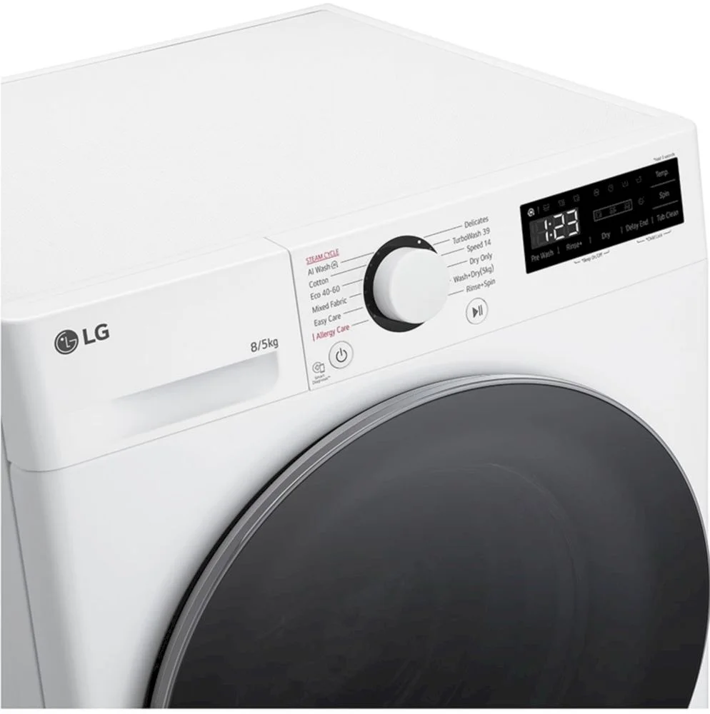 Стирально-сушильная машина LG F2DR508S1W (47.5см / 8кг / 5кг / 1200об / пар / добавление белья / AI DD / TurboWash™360 / Inverter Direct Drive / A+++)-2
