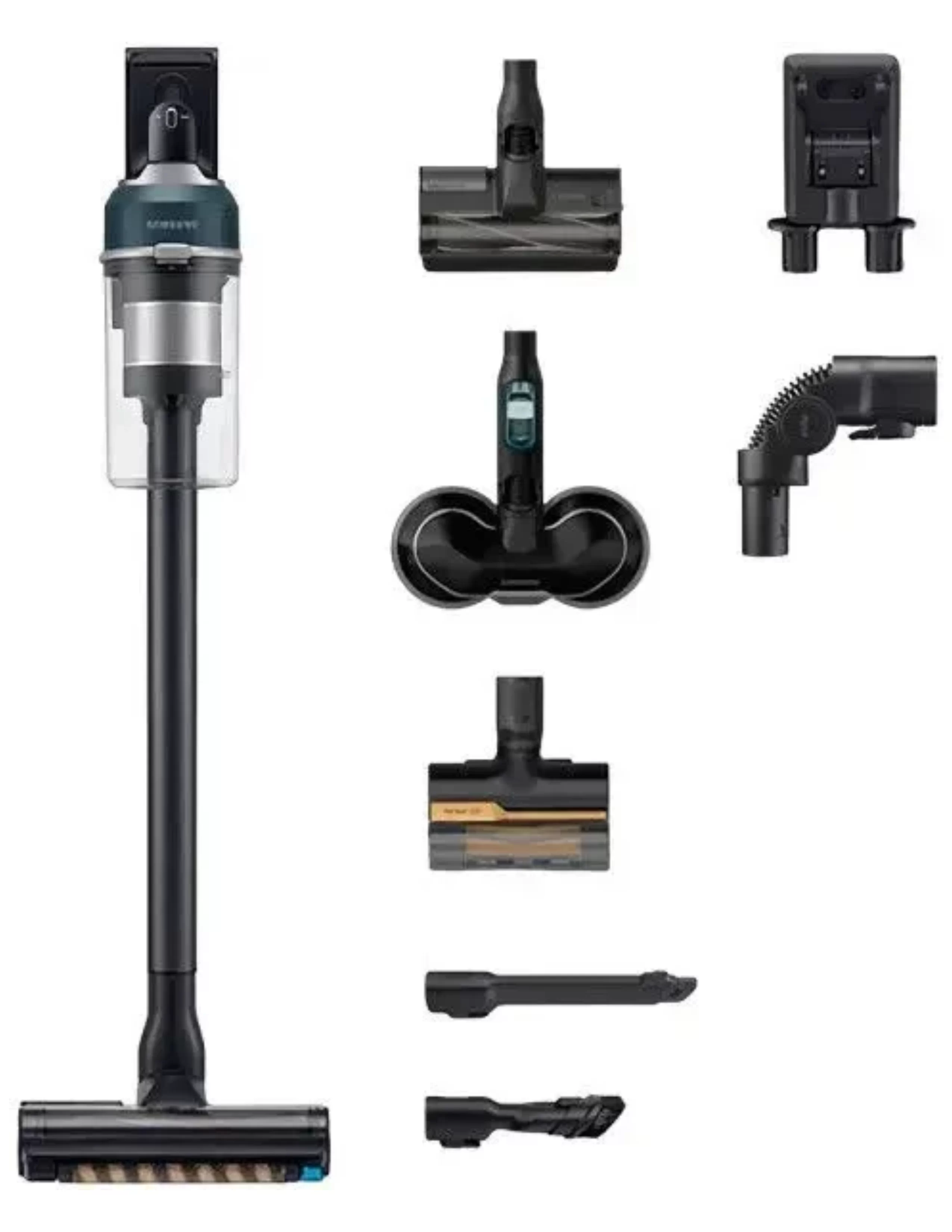 Пылесос вертикальный Samsung Bespoke Jet VS20B95973B/GE (580Вт/210Вт, контейнер 0,5л, аккумулятор Li-Ion, время работы до 60 мин)-0