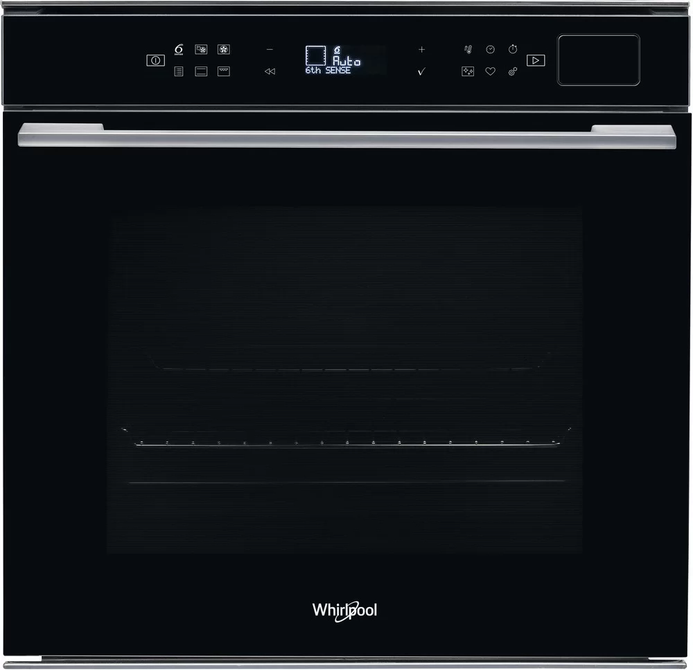 Духовой шкаф с добавлением пара Whirlpool W7 OS4 4S1 P BL (75 л / до 250°C / Чёрный, стекло / Пиролиз / Гриль / Телескоп. напр. / SoftClosing / A)-0