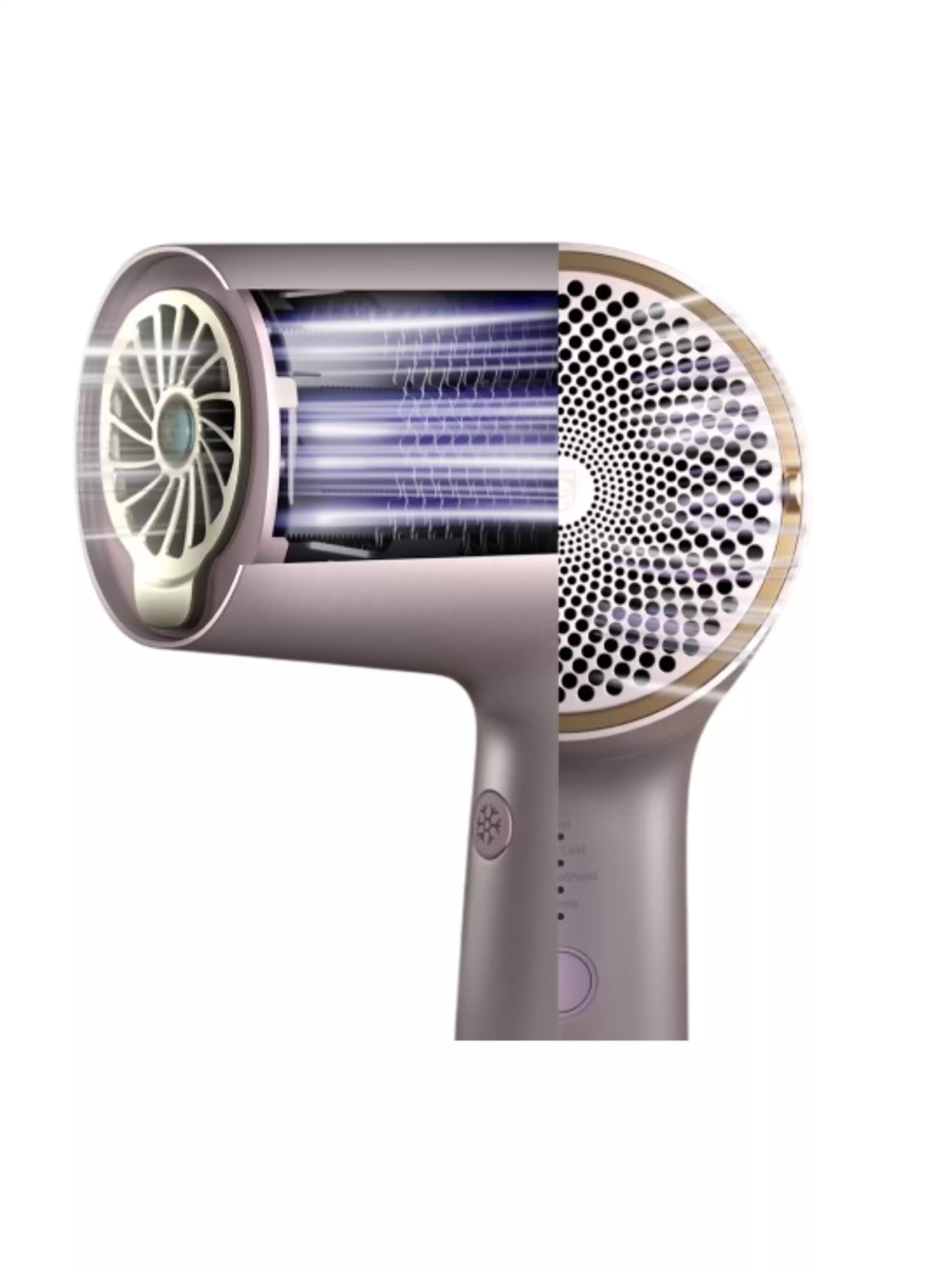 Фен Philips BHD723/10 (полноразмерный / 1800 Вт / 4 режима / холодный воздух / шнур - 2 м / диффузор)-3