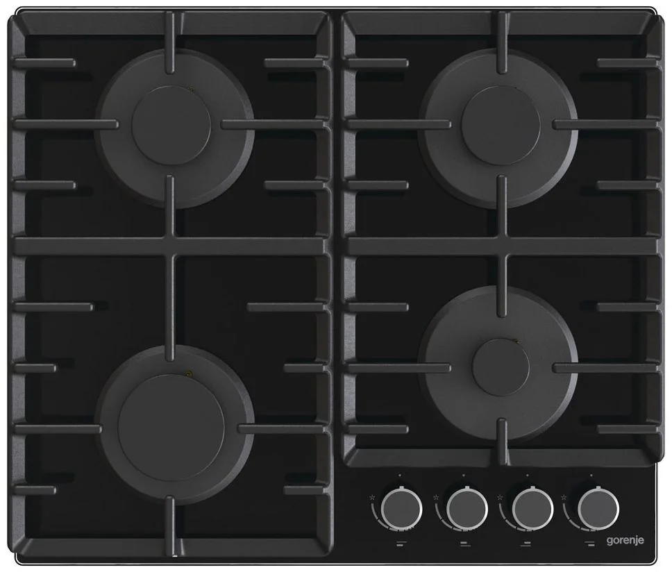 Поверхность газовая Gorenje GT642AB (Advanced / Черное стекло / чугун реш ProGrid / BigSurface)-1