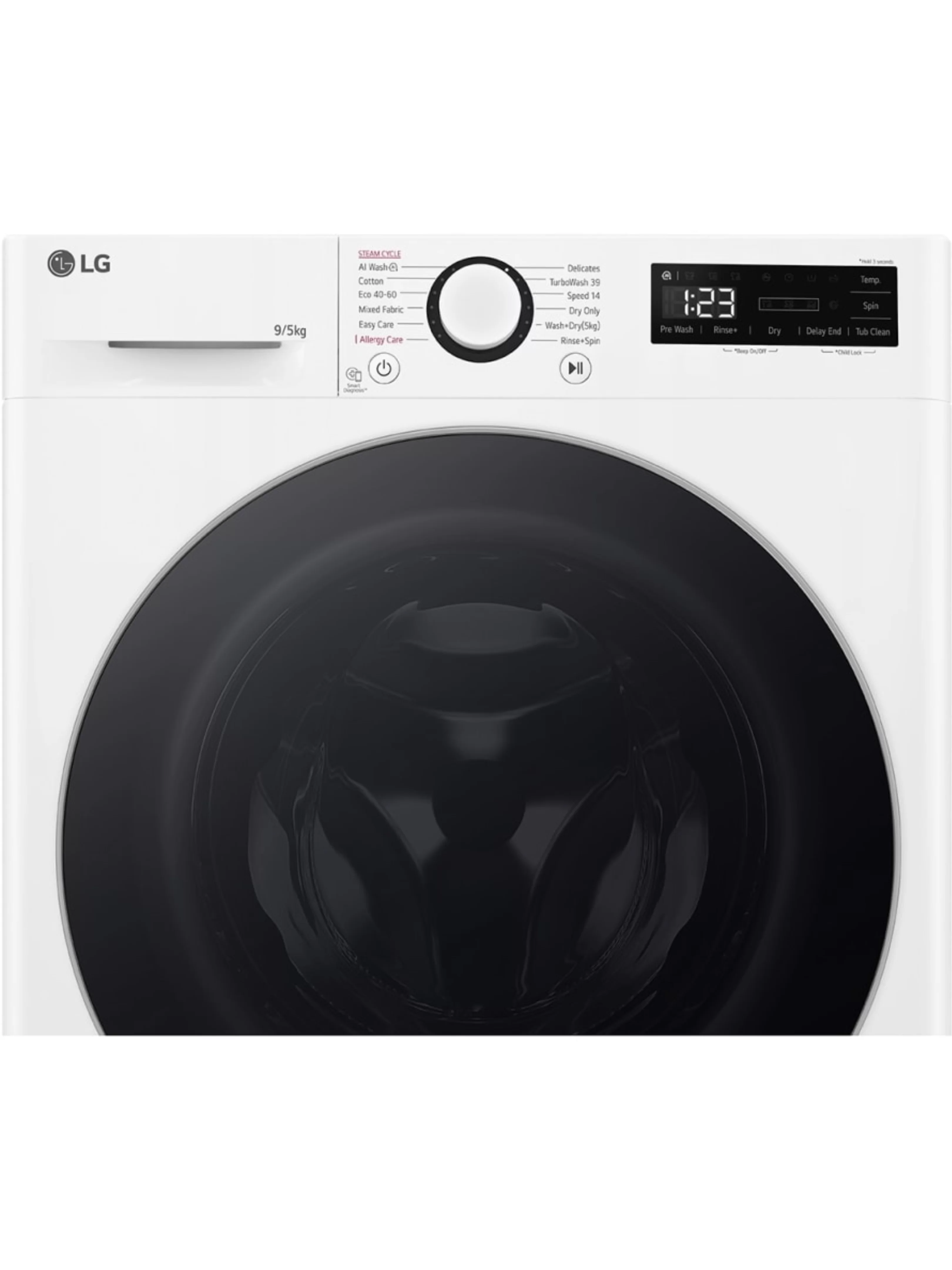 Стирально-сушильная машина LG F2DR509S1W (47.5см / 9кг / 5кг / 1200об / пар / добавление белья / AI DD / TurboWash™360 / Inverter Direct Drive / A+++)-5