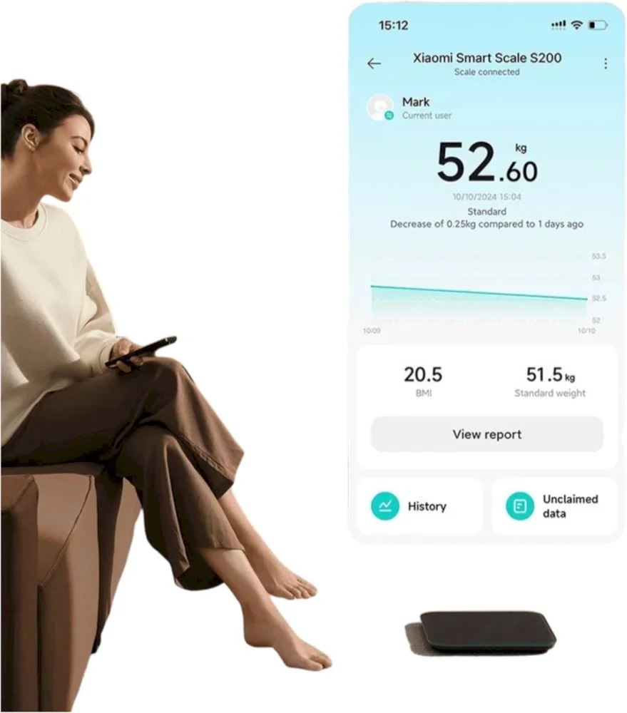 Весы напольные Xiaomi Smart Scale S200, черные (BHR9239GL)-5