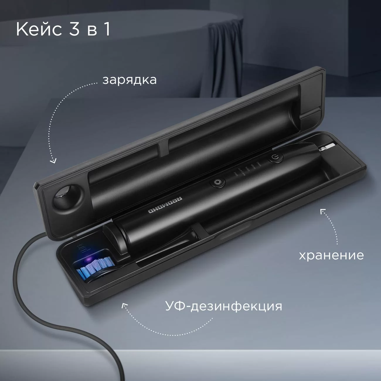 Зубная щетка электрическая Redmond TB4602, Синий-4