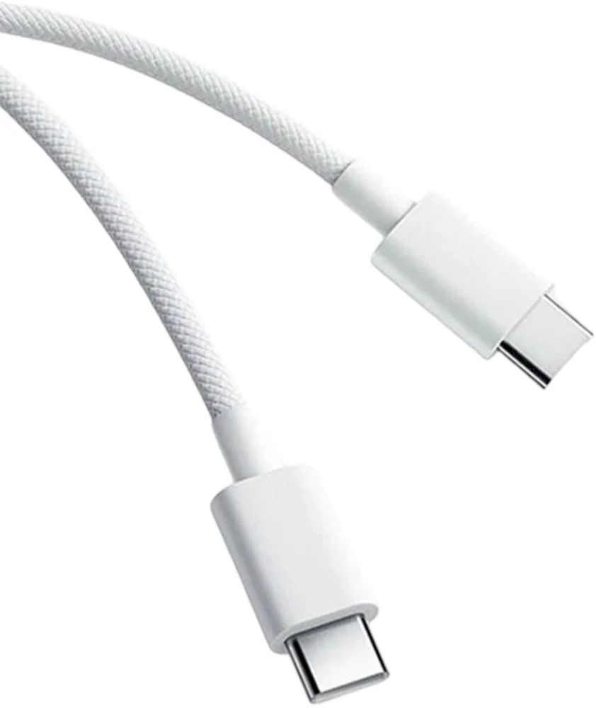 Кабель Xiaomi USB-C - USB-C, 3A, плетеный, 1 метр, белый (BHR0878GL)-1
