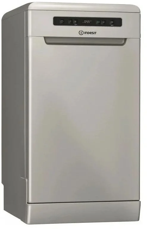 Машина посудомоечная отдельностоящая 45 см Indesit DSFO 3T224 CS (10 комплектов / 2 полки / Расход воды - 11,5 л / Серая)-0