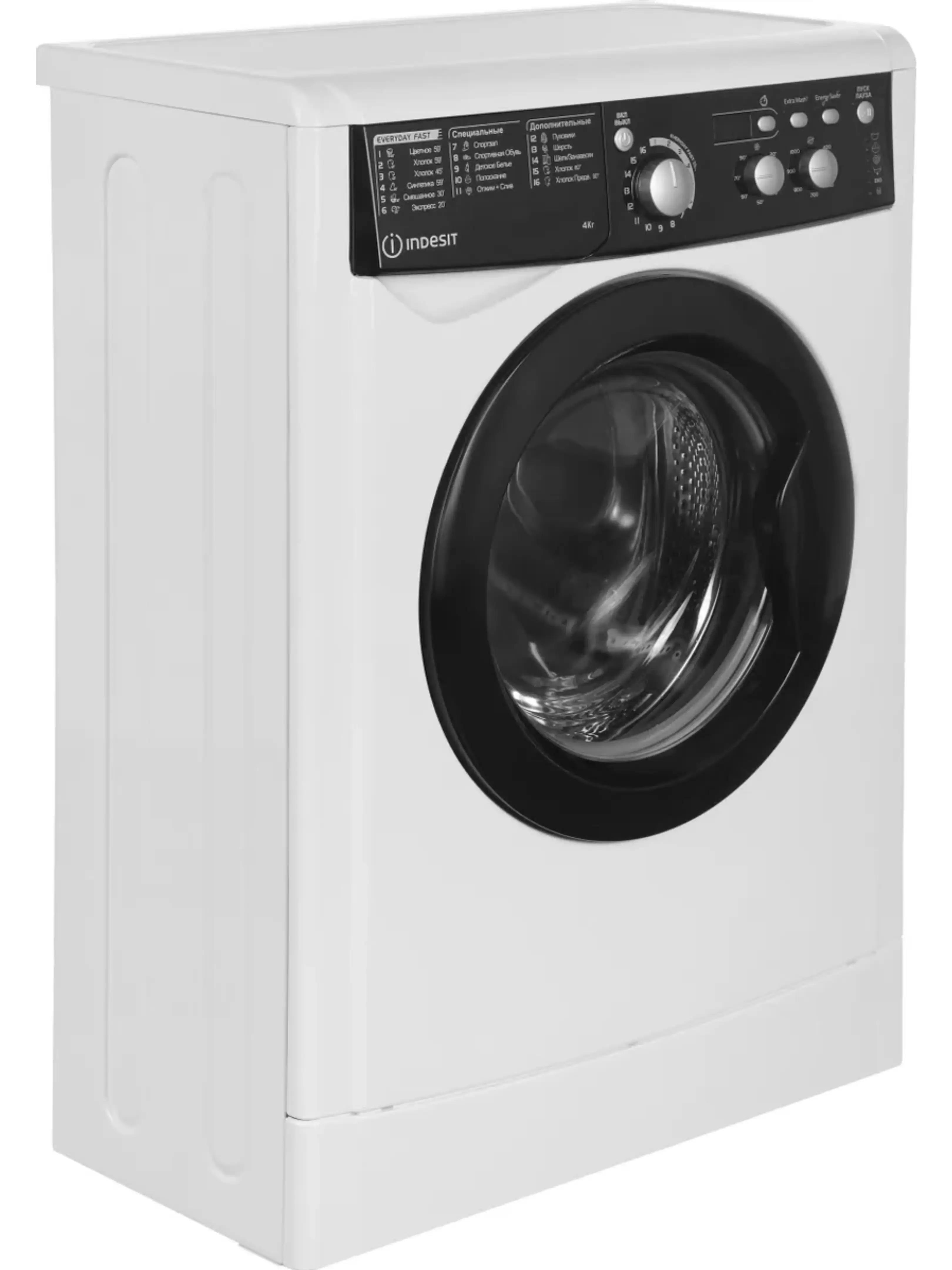 Стиральная машина Indesit EWUD 4105 BK CIS (32,3 см / 4кг / 1000об / Extra Wash / A)-1