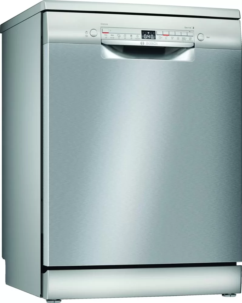 Машина посудомоечная отдельностоящая полноразмерная Bosch SMS2HTI72E (Serie2 / 12 комплектов / Home Connect / AquaStop / Серебряная)-0