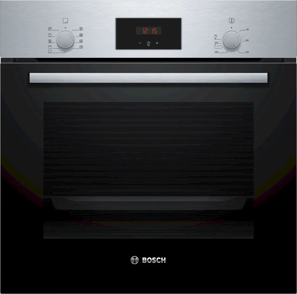 Духовой шкаф Bosch HBF114ES0 (Serie2 / нерж / Easy To Clean / телескоп / LED-дисплей / 3D-HotAir)-0