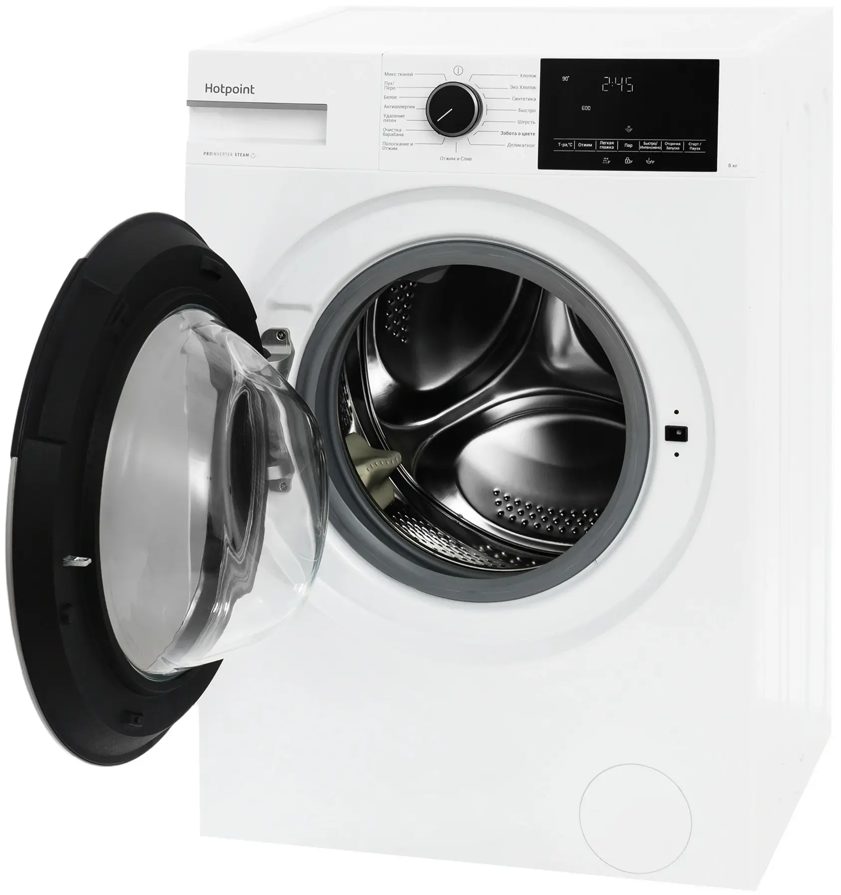 Стиральная машина Hotpoint WSH 8291 VWX (48,3-50,8см / 8кг / 1200об / пар / Инверторный мотор / A)-3