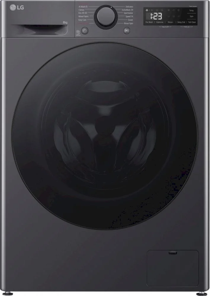 Стиральная машина LG F2WR508S2M (47.5см / 8кг / 1200об / пар / добавление белья / AI DD ™ / Smart Diagnosis / Inverter Direct Drive / A+++ / Чёрная)-0