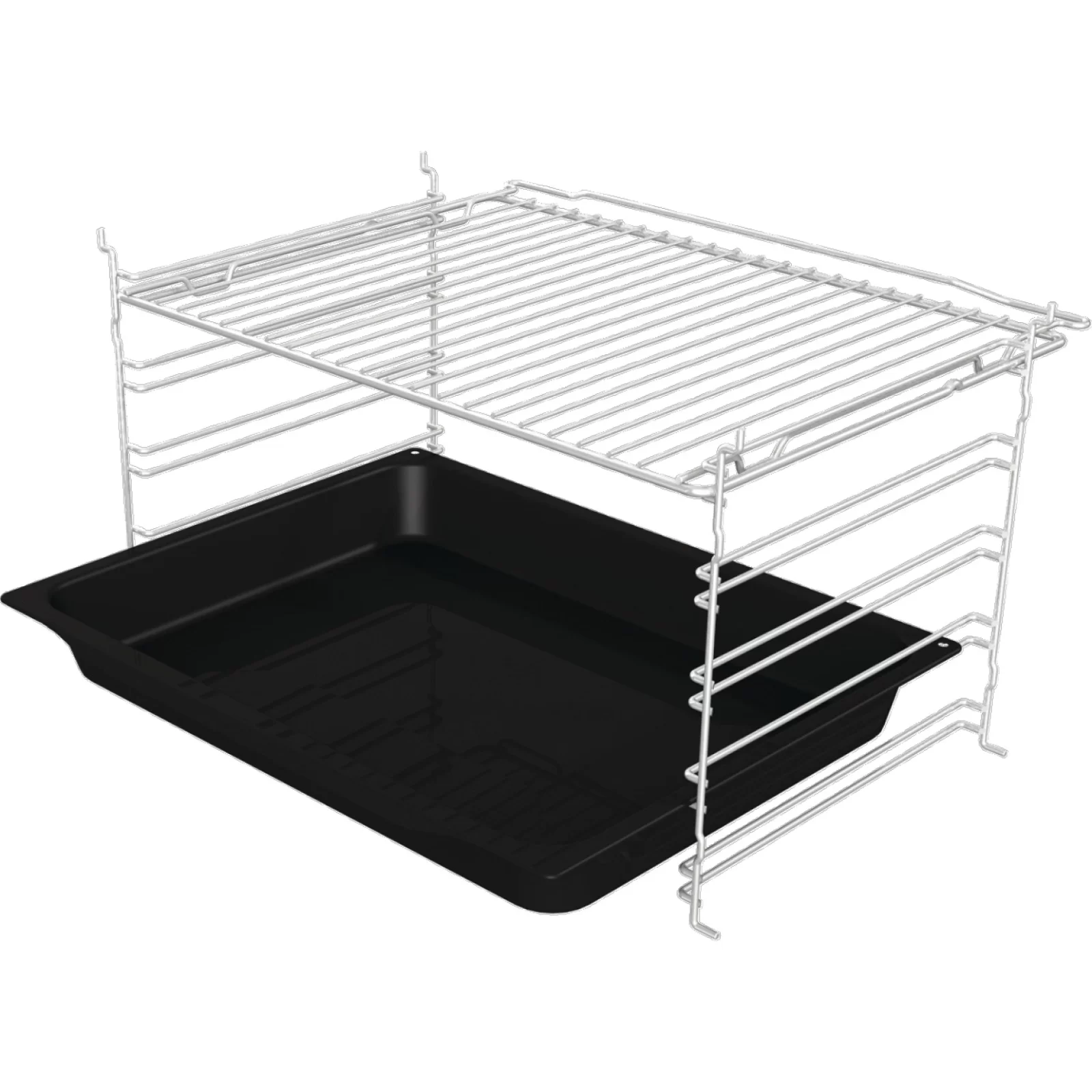 Духовой шкаф Gorenje BO6712E02XK (Essential / 84 л / до 300 °C / Нерж. + чёрное стекло / AquaClean / съемные направляющие / А)-3