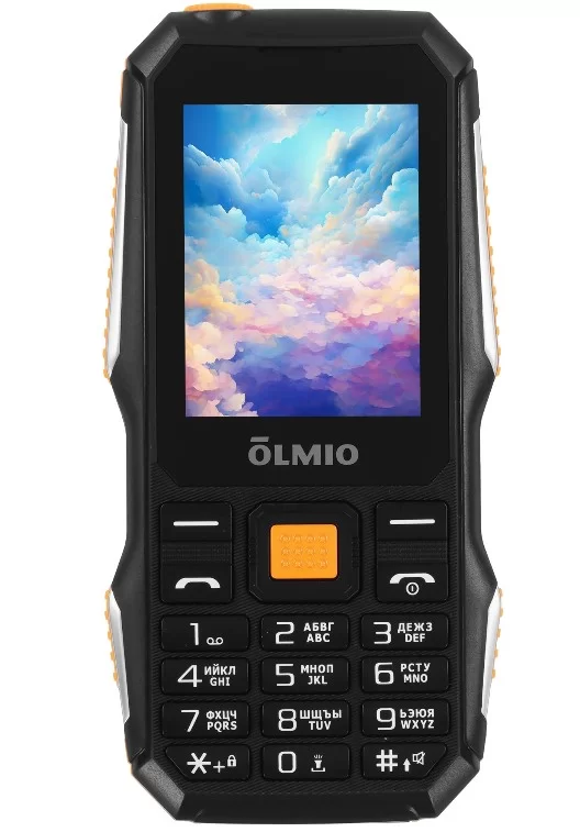 Телефон мобильный Olmio X03, чёрно-оранжевый-0