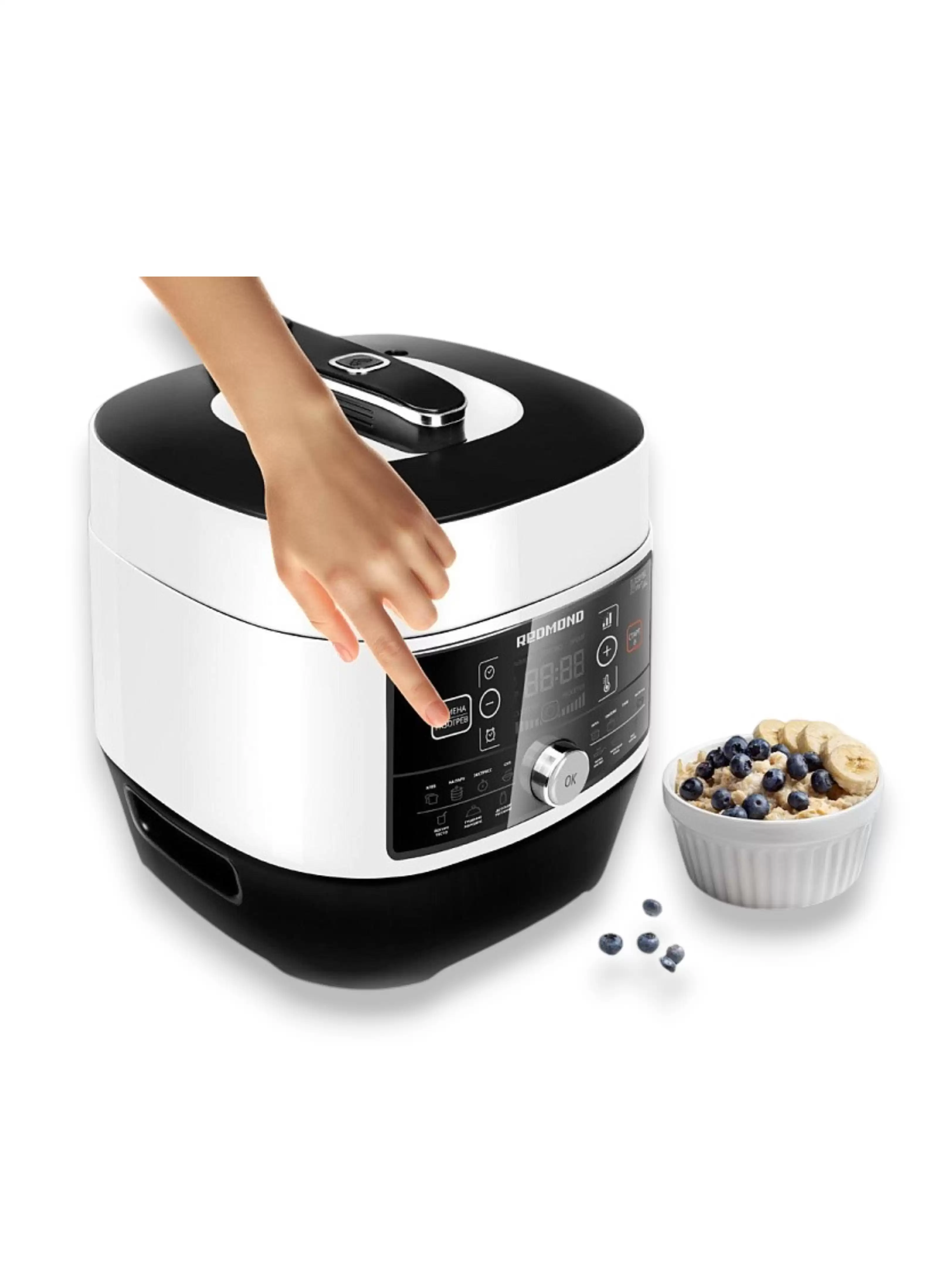 Мультиварка-скороварка Redmond RMC-P350 (5 л / 900 Вт / 14 программ / сенсор / поддержание тепла, отложенный старт)-6