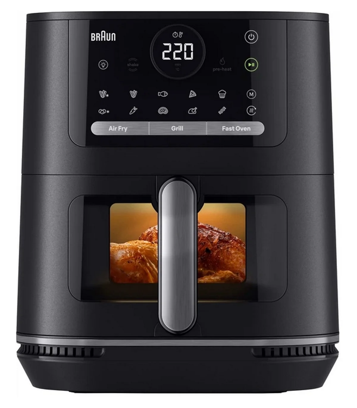 Аэрогриль Braun HF5075IBK MultiFry 5 (2000 Вт, 6 л, упр. - сенсорное, программ - 20, таймер на - 60 мин)-0