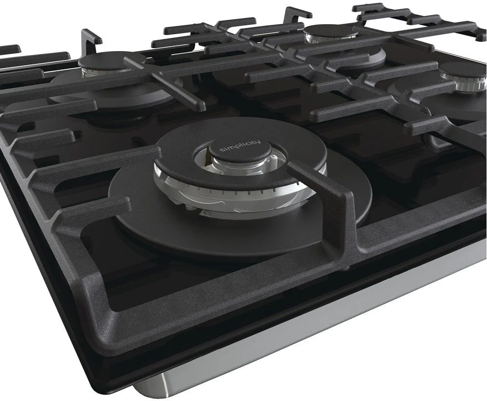Поверхность газовая Gorenje GKTW642SYB (Simplicity 2.1 / черный / закаленное стекло / чугун / WOK)-4