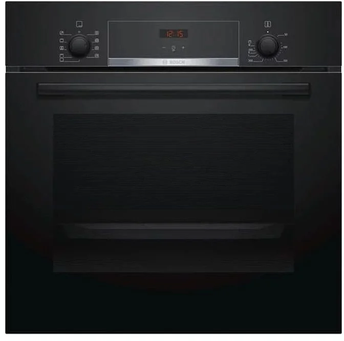 Духовой шкаф Bosch HBA534EB0 (Serie4 / 71 л / до 275 °C / Чёрное стекло / Гриль / съемные направляющие / EcoClean (задняя стенка) / A)-0
