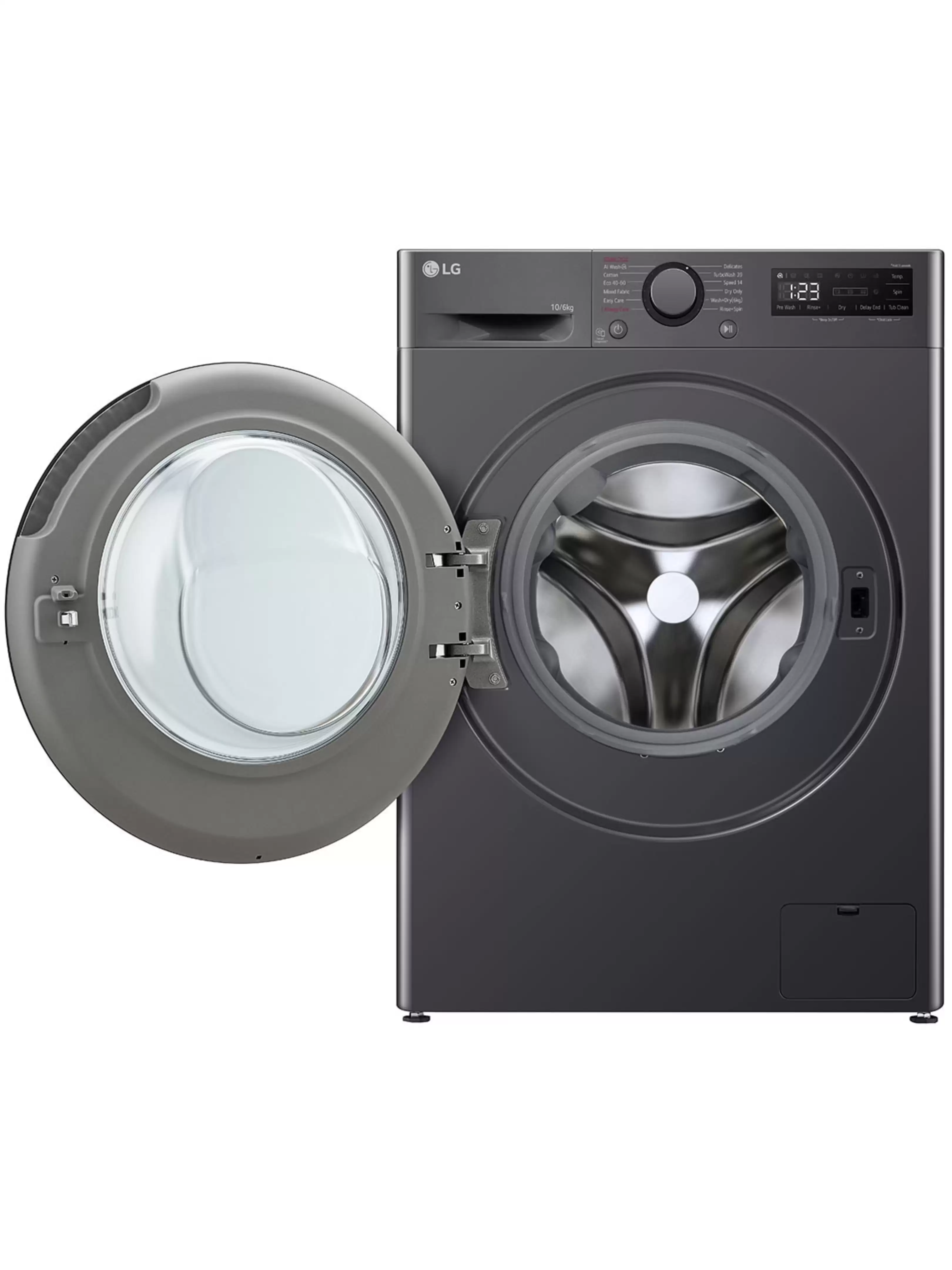 Стирально-сушильная машина LG F4DR510S2M (56.5см / 10кг / 6кг / 1400об / пар / AI DD / TurboWash™360 / Inverter Direct Drive / A+++ / Чёрная)-1