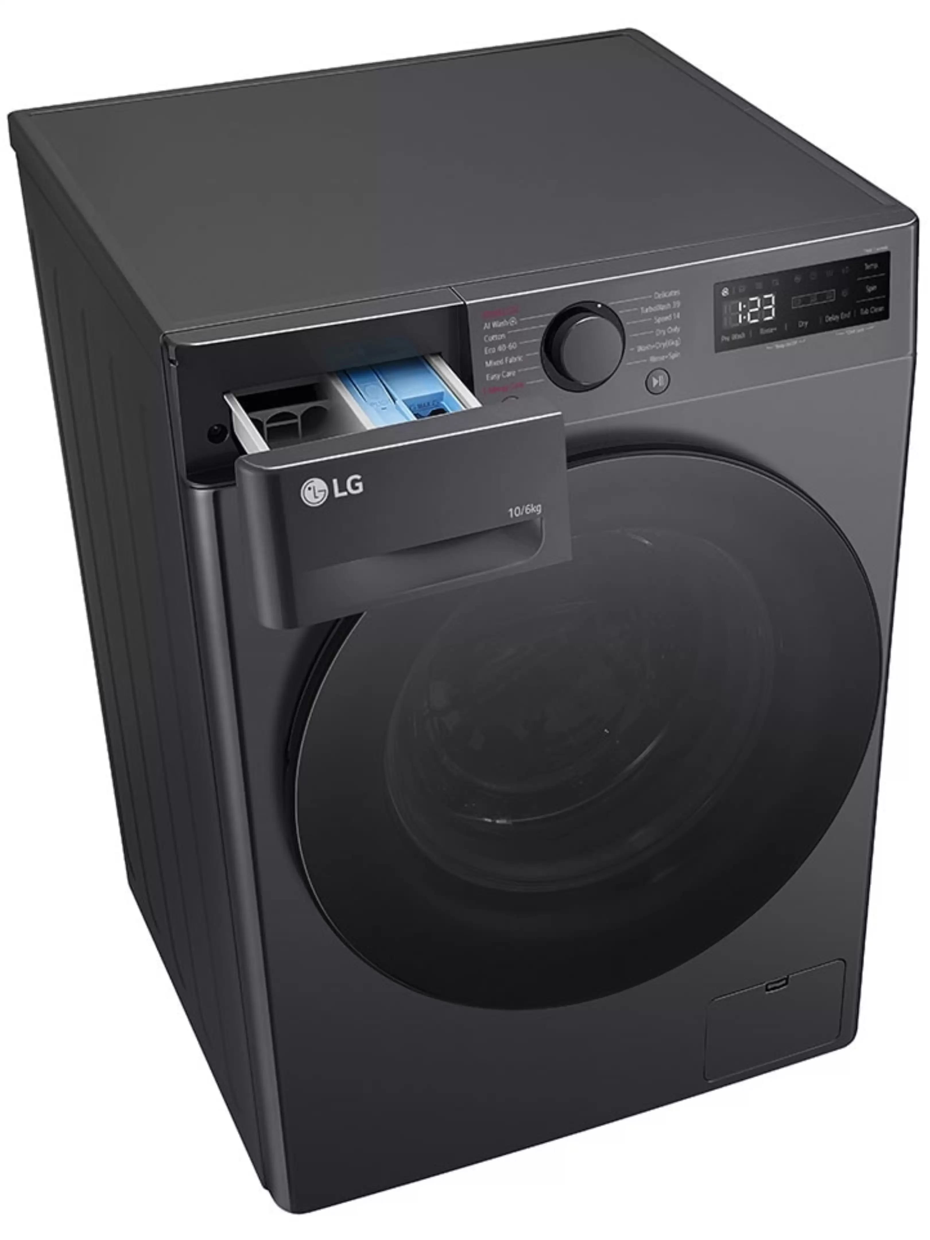 Стирально-сушильная машина LG F4DR510S2M (56.5см / 10кг / 6кг / 1400об / пар / AI DD / TurboWash™360 / Inverter Direct Drive / A+++ / Чёрная)-8