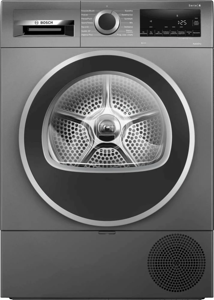 Сушильная машина с тепловым насосом Bosch WQG233DRPL (Serie6 / 59,9см / 8кг / AutoDry / AutoDry / AntiVibration Design / А+++ / Серая)-0