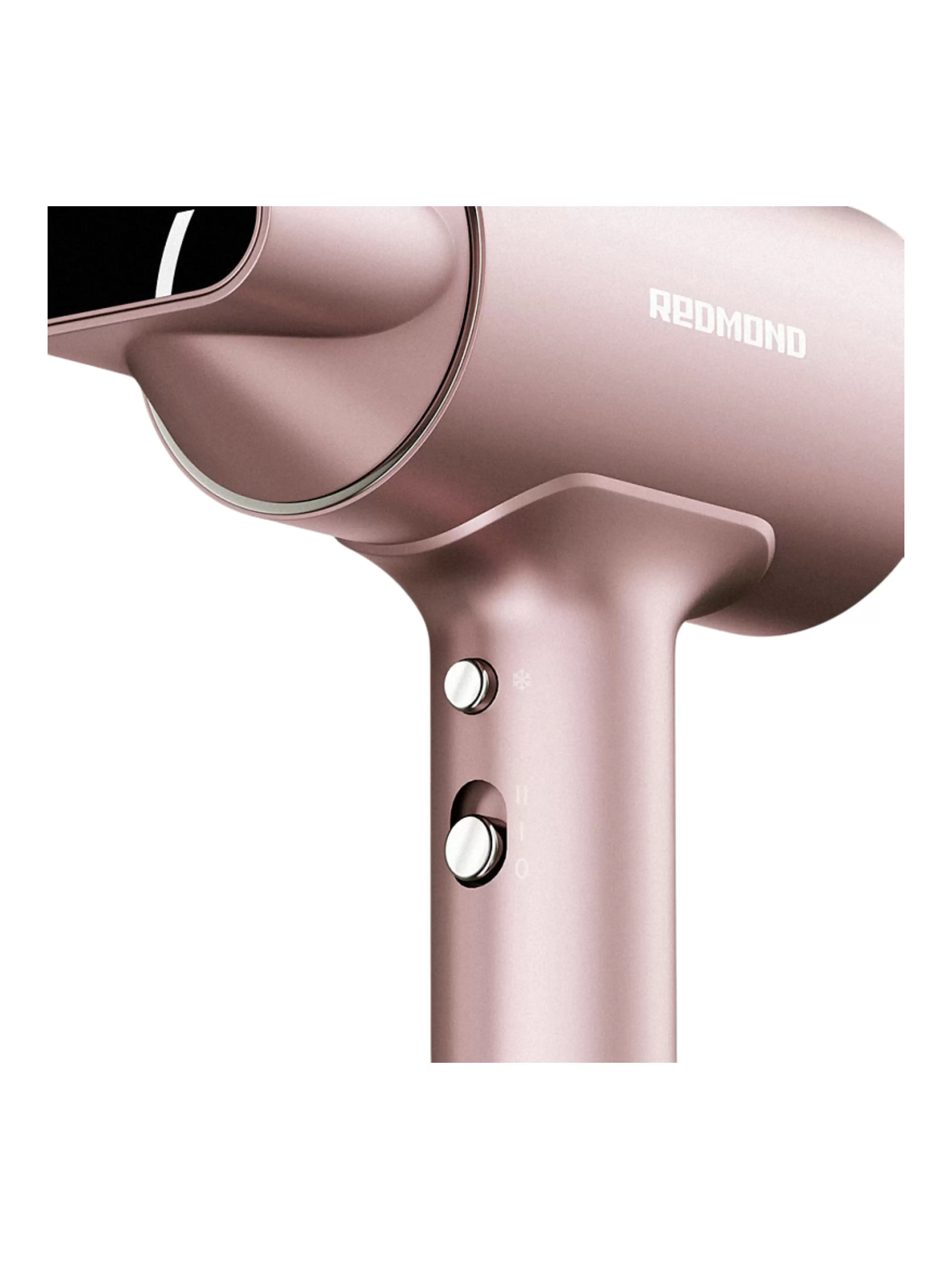 Фен Редмонд HD1702 (компактный/ 1600 Вт / 2 режима / холодный воздух / шнур - 1,7 м / ионизация / DC мотор / розовый)-4