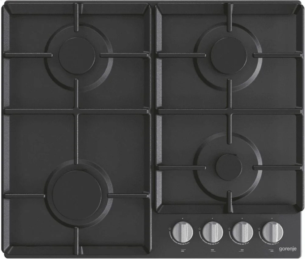 Поверхность газовая Gorenje G641EXB (Essential / Черный / Чугунные решетки / BigSurface)-0