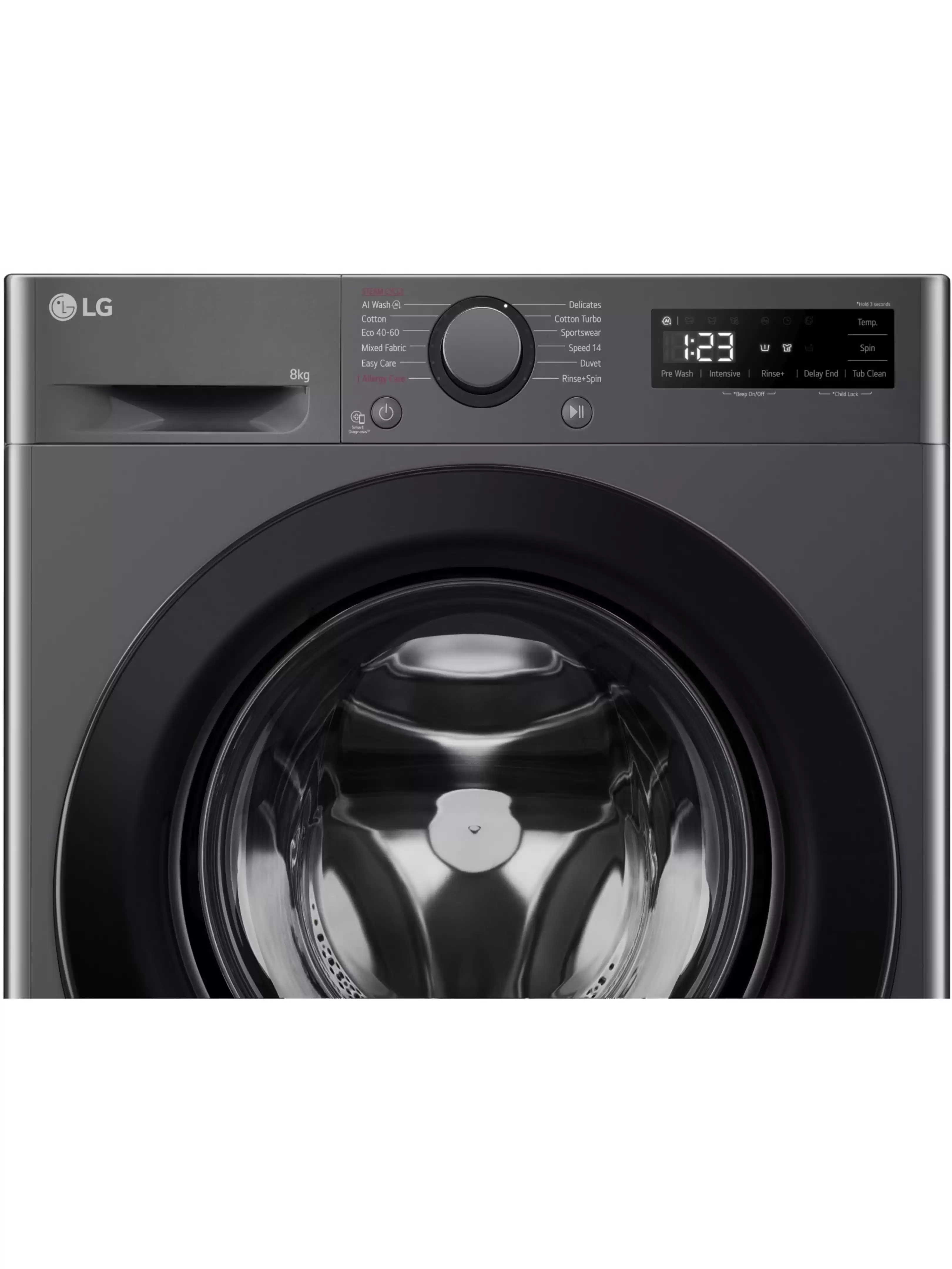 Стиральная машина LG F2WR508SBM (47.5см / 8кг / 1200об / пар / добавление белья / AI DD ™ / Steam™ / Inverter Direct Drive / A+++ / Чёрный)-7