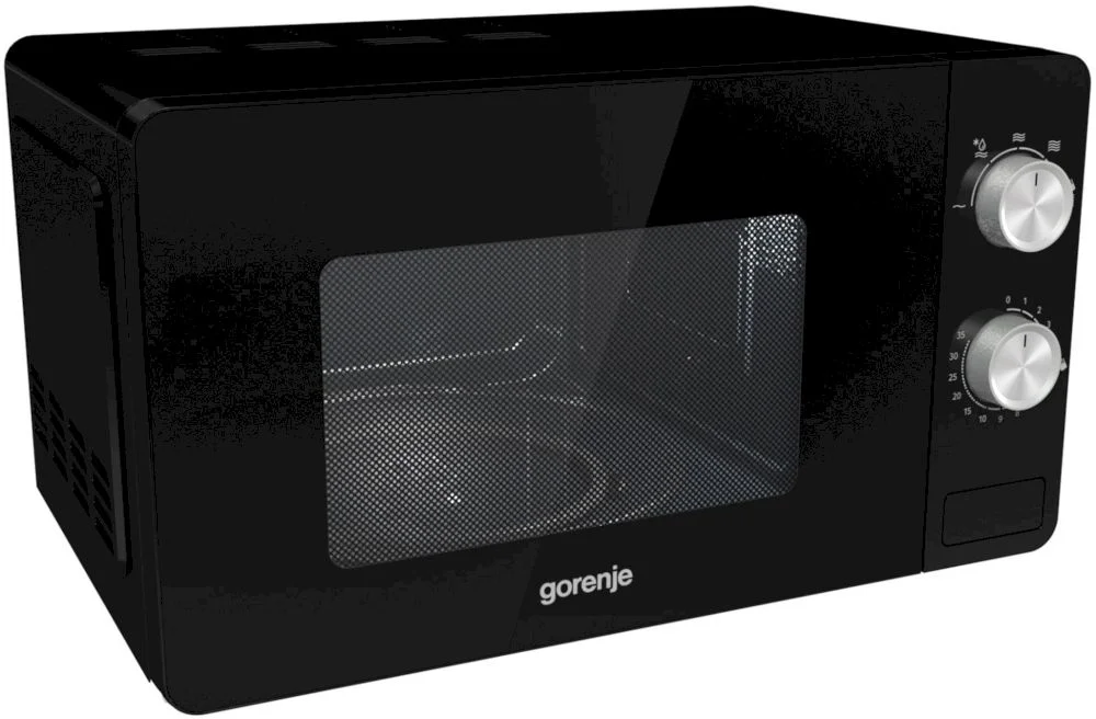 Микроволновая печь Gorenje MO20E1B (Essential / 20 л, 800 Вт, переключатели поворотный механизм, черный)-1