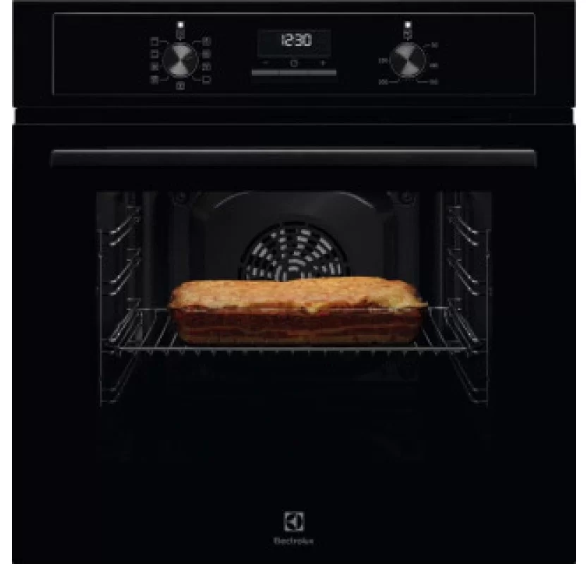 Духовой шкаф Electrolux EOF3H40BK (SurroundCook 600 / 65 л / до 275°C / Чёрный / AquaClean / боковые. напр.)-0