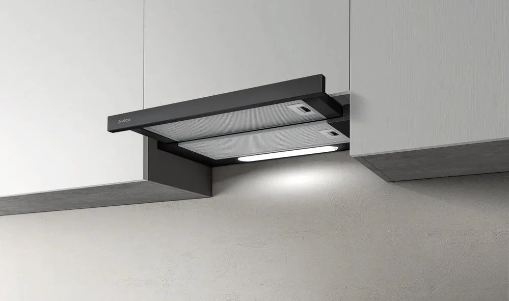 Вытяжка телескопическая Elica ELITE 14 PLUS BL/A/60 (750 м³/ч / 121 Вт / LED освещение 2x3 Вт / ширина - 59.8 см / черная)-0