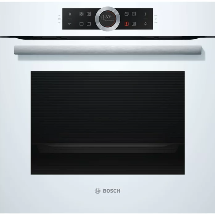 Духовой шкаф Bosch HBG632BW1S (Serie8 / 71 л / до 300 °C / белое стекло / Гриль / EcoClean (задняя стенка) / SoftClose / A+)-0