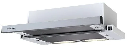 Вытяжка телескопическая KRONA Kamilla 6002DN IX (1066 м³/ч / 2*90 Вт / галогенная лампа 2x28 Вт / ширина - 60 см / нерж. сталь + белый / металл)-0