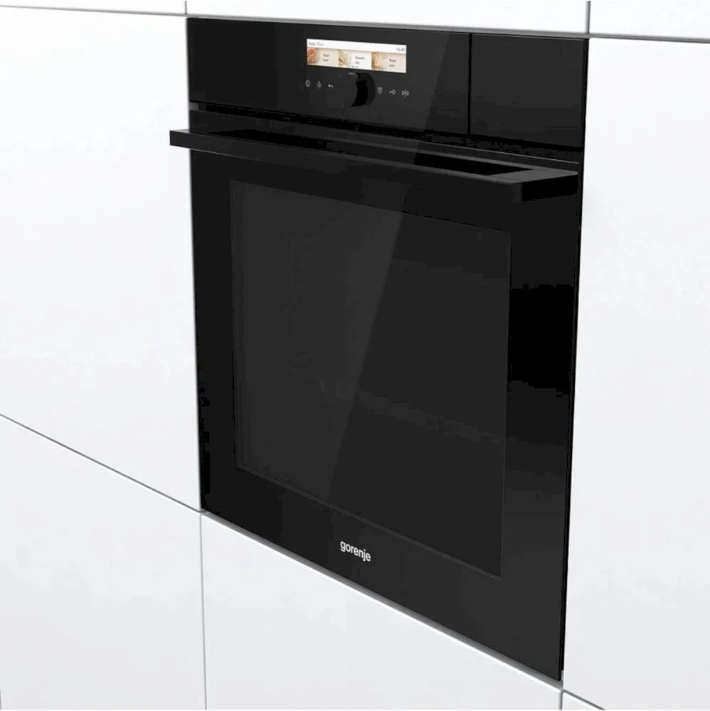 Духовой шкаф с функцией пароварки Gorenje BCS798S24BG (Superior / Чёрная / SilverMatte / ProCook / AutoRoast / AquaClean / StayWarm / телескоп)-1