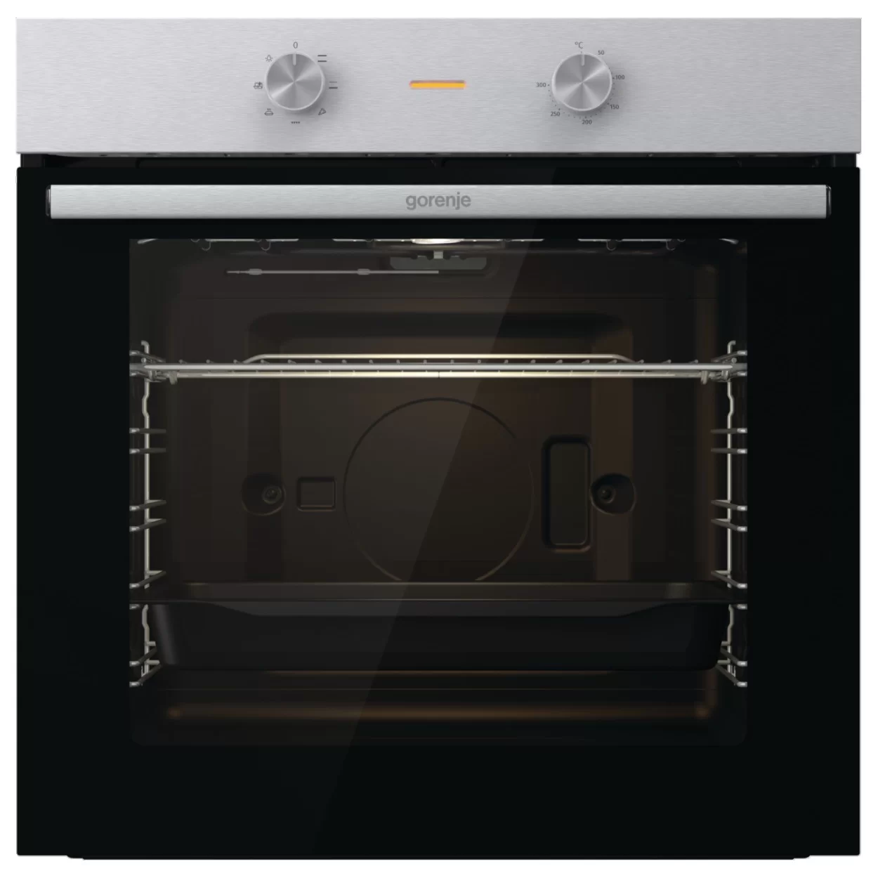 Духовой шкаф Gorenje BO6712E02XK (Essential / 84 л / до 300 °C / Нерж. + чёрное стекло / AquaClean / съемные направляющие / А)-2