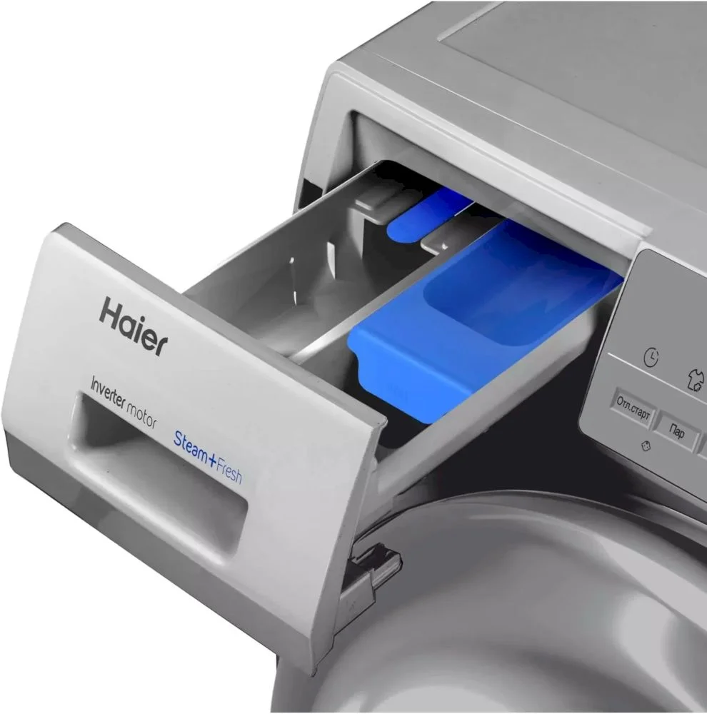 Стиральная машина Haier HW60-BP12929BSE (46 см / 6 кг / 1200об / пар / i-Refresh / Smart Dual Spray / Wi-Fi (Evo) / Invertor / A+++ / Серебро)-6