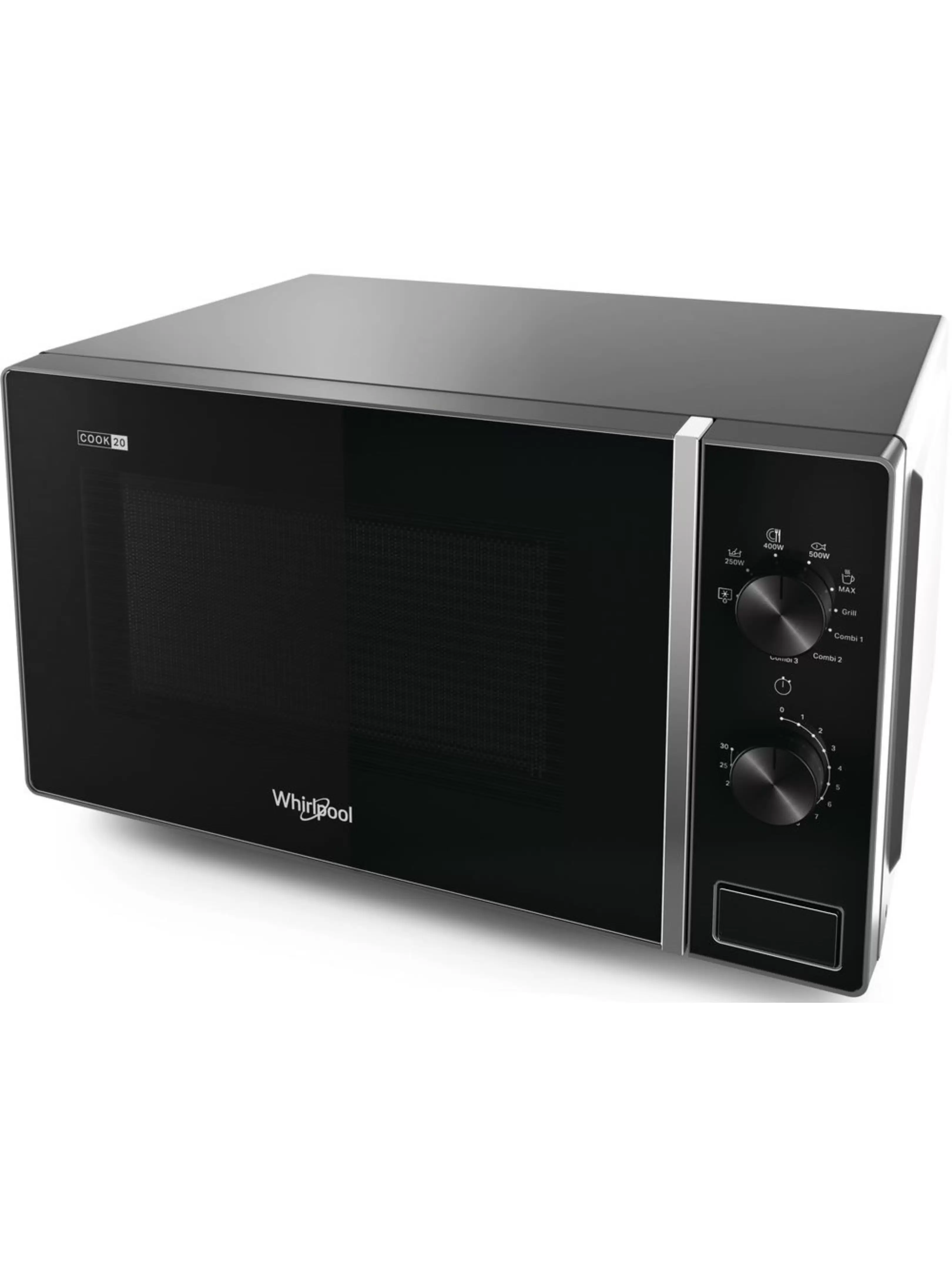 Микроволновая печь Whirlpool MWP 103 B (20 л, 700 Вт, переключатели поворотный механизм, гриль, черный)-3