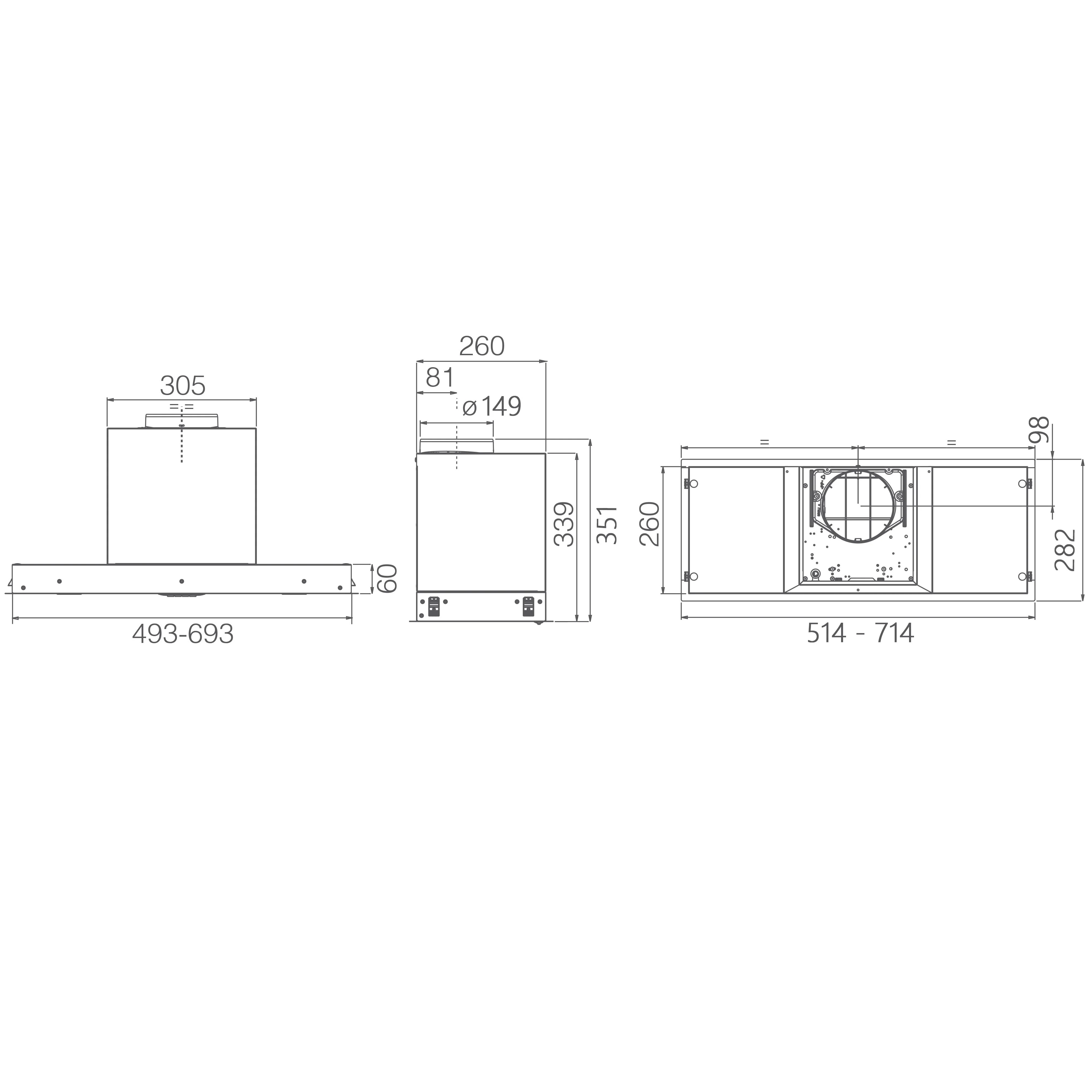 Вытяжка полновстраиваемая Elica HIDDEN ADV PLUS @ IX/A/72 (640 м³/ч / 280Вт / LED освещение 1x7 Вт / ширина - 71.4 см / Wi-Fi / нерж. сталь)-4