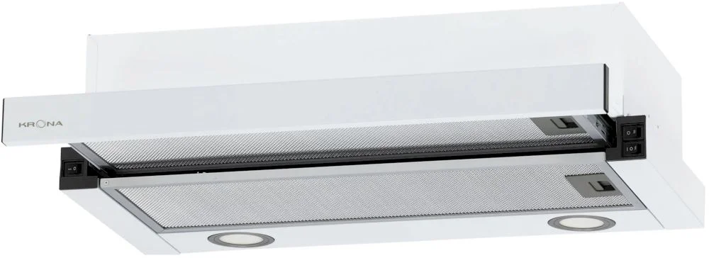 Вытяжка телескопическая KRONA KAMILLA T 600 WHITE (1000 м³/ч / 2*80 Вт / LED освещение 2x1,5 Вт / ширина - 59,7 см / белый / металл)-0