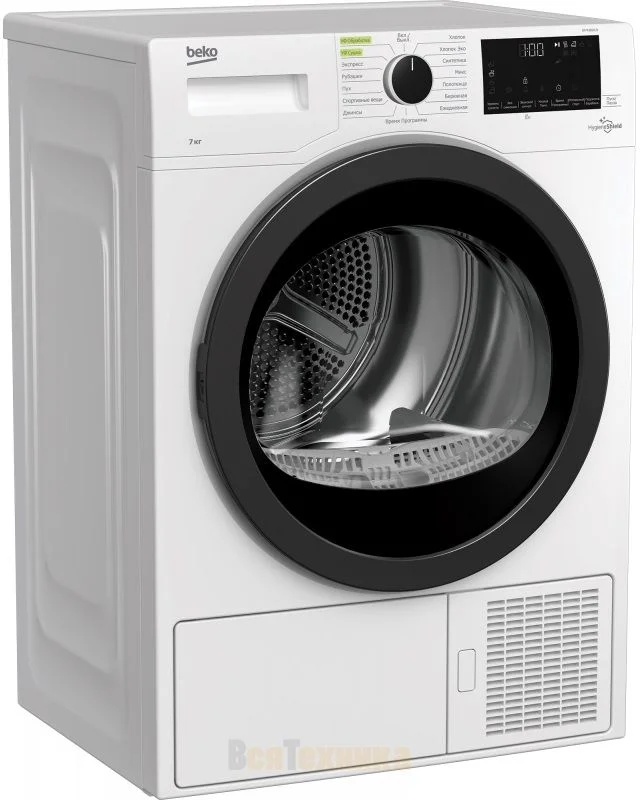 Сушильная машина с тепловым насосом Beko DF7439SXUV (52,9см / 7кг / OptiSense® / Drum Light / А++)-0