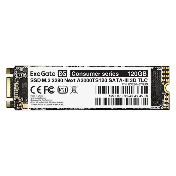 Жесткий диск SSD M.2 240 ГБ ExeGate Next A2000TS240 SATA III, TLC, R558/W490 МБ/с, 2280, 100 TBW (EX280469RUS)-0