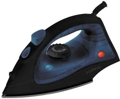 Утюг Lumme LU-IR1137A чёрный/синий (1800 Вт / подошва - металлокерамика / 1,6 м)-1