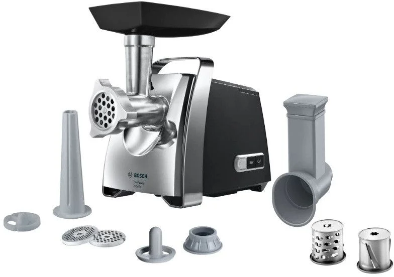 Мясорубка Bosch MFW67440 (2000 Вт/ 3,5 кг/мин/ реверс/ черный)-0