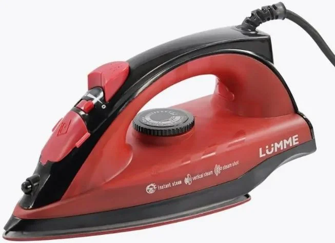Утюг Lumme LU-IR1133A красный (2400 Вт / подошва - металлокерамика / 1,6 м)-1