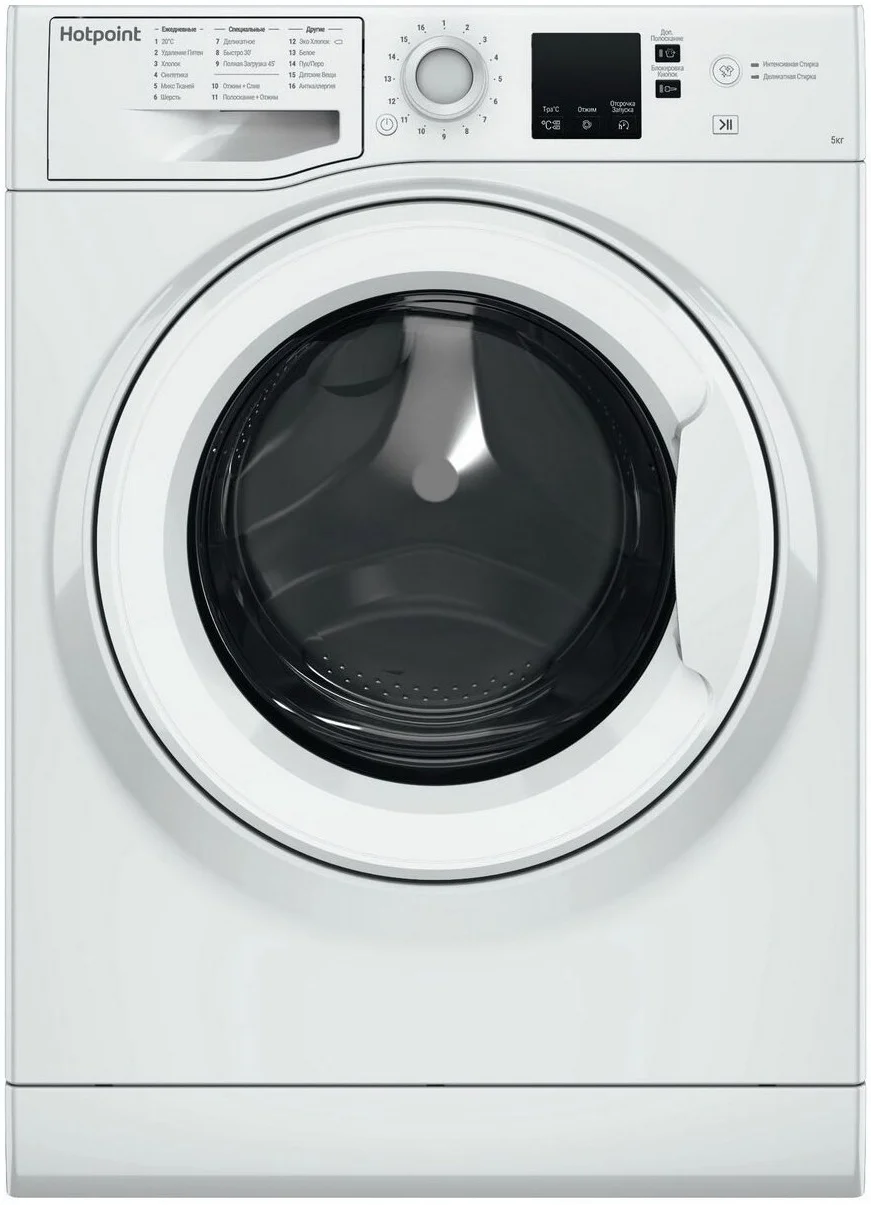 Стиральная машина Hotpoint NUS 5015 H RU (34,8см / 5кг / 1000об / A)-0